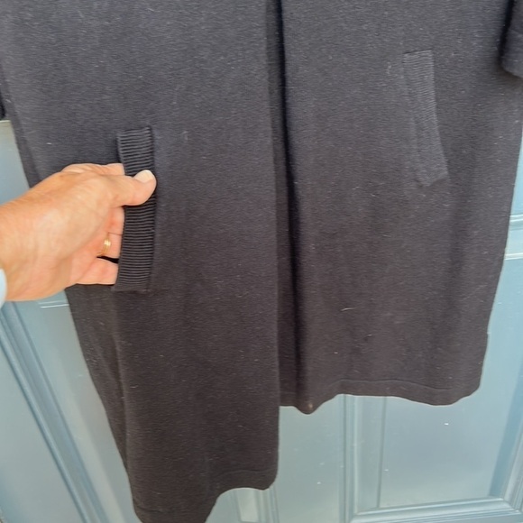 Tyler Boe Kim Black Cotton Cashmere Cowl Neck Dress - Picture 5 of 8